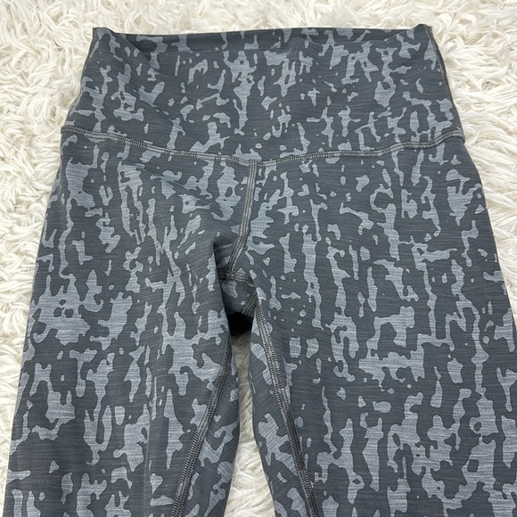 Lululemon Wunder Train High-Rise Crop 21" *Print Heathered PU Black Asphalt Grey - Picture 2 of 5